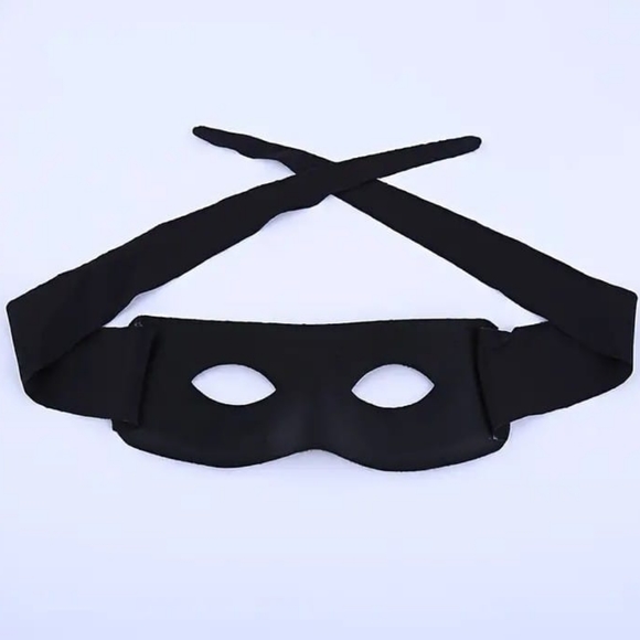 Black Zorro Mask NEW Halloween Costume - Picture 1 of 2